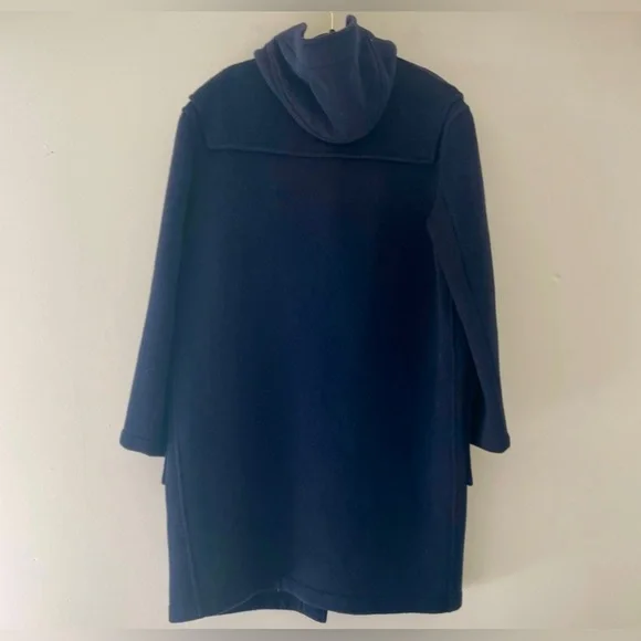 Men’s L/XL 44 EU 54 GLOVERALL Navy Blue Hooded Wool The Original Duffle Coat